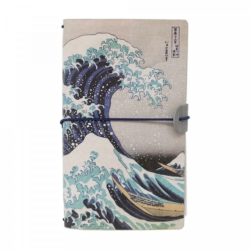 Ταξιδιωτικό Τετράδιο με Μαλακό Εξώφυλλο από Δερματίνη 12X20εκ. JAPANESE ART Hokusai by Kokonote